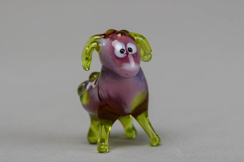 Figurine en verre au chalumeau faite main Brebis - MADEheart.com