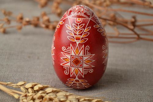 Расписное яйцо гусиное красивое авторское  - MADEheart.com