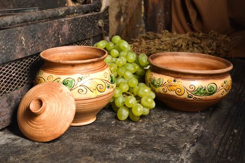 Handmade clay tableware decorative pottery kitchen utensils ceramic bowl - MADEheart.com
