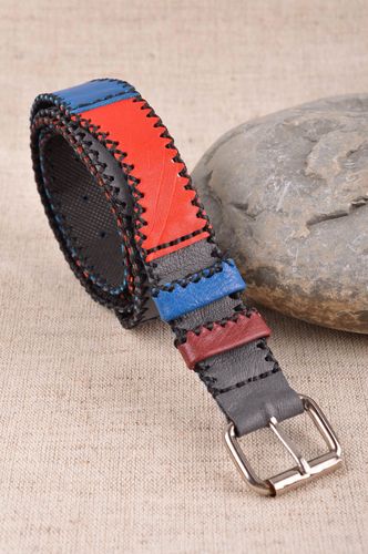 Colorful handmade leather belt fashion tips handmade accessories for girls - MADEheart.com