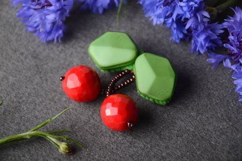 Schmuck aus Glasperlen handmade Modeschmuck Brosche Schmuck für Frauen schön - MADEheart.com