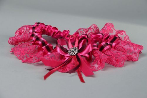 Lilac bridal garter - MADEheart.com