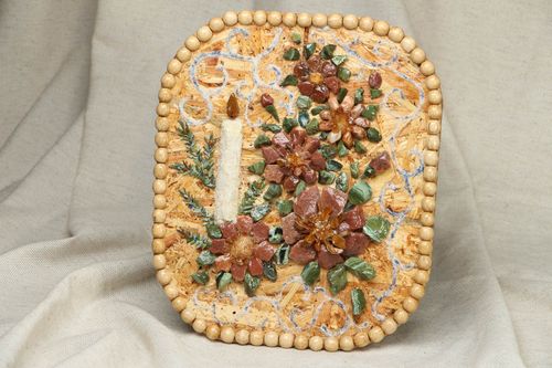 Panneau mural décoratif fait main Composition florale - MADEheart.com