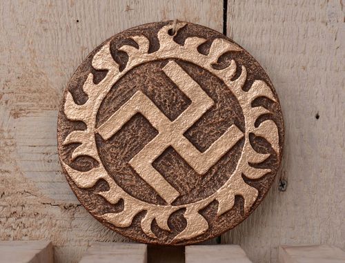 Clay handmade pendant charm - MADEheart.com