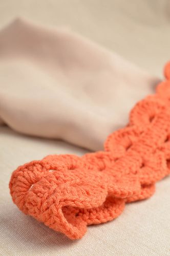 Handmade crochet headband crochet beads headbands baby girl headband kids gifts - MADEheart.com