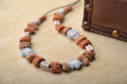 Beautiful ceramic bead necklace - MADEheart.com