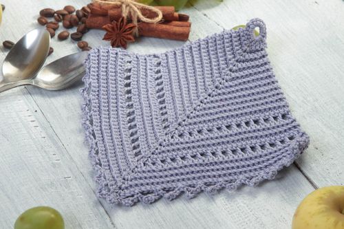 Agarradera tejida para cocina artesanal elemento decorativo regalo original - MADEheart.com