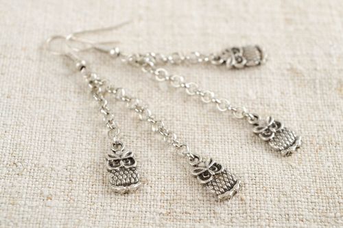 Handmade Ohrringe Juwelier Modeschmuck Metall Ohrringe Geschenk für Frauen lang - MADEheart.com
