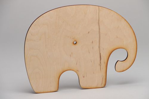 Handmade Rohling aus Sperrholz Elefant - MADEheart.com