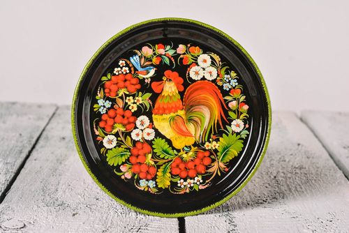 Handmade beautiful metal tray designer kitchen accessory painted tray - MADEheart.com
