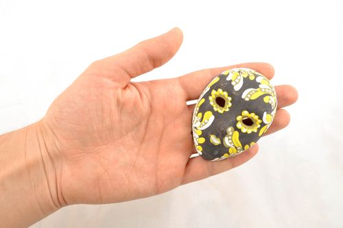 Maschera in argilla fatta a mano elemento decorativo dautore originale - MADEheart.com