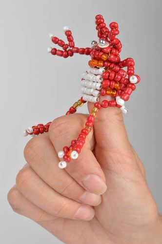 Бисерное животные лягушка на палец взрослому для кукольного театра ручной работы - MADEheart.com