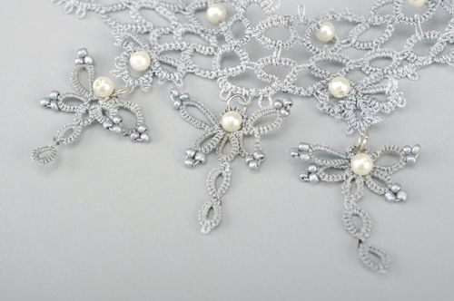 Necklace Made Using Tatting Technique - MADEheart.com