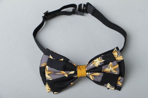 Dark fabric bow tie - MADEheart.com