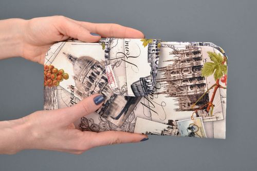 Clutch de tela hecho a mano Montmartre - MADEheart.com