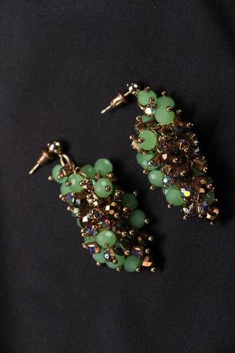 Boucles doreilles artisanales en cristal faites main - MADEheart.com