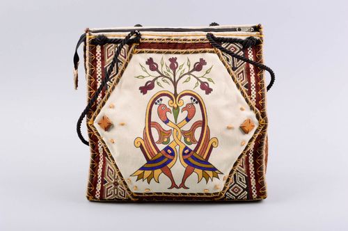 Handmade purse fabric shoulder bag made of tarpaulin fabric womens accessory - MADEheart.com