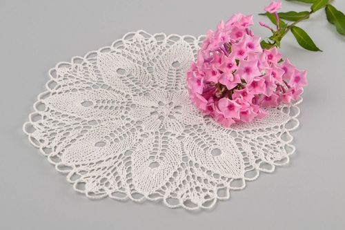 Unique knitted napkin cotton designer tablecloth for interior present ideas - MADEheart.com