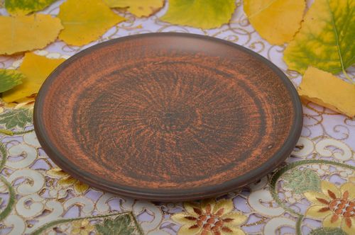 Plato de cerámica artesanal utensilio de cocina menaje del hogar ecológico - MADEheart.com