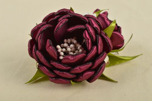 Childrens handmade hair clip kanzashi flower ideas hair style ideas for kids - MADEheart.com