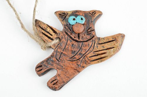 Colgante artesanal para casa de arcilla decoración de interior regalo original - MADEheart.com
