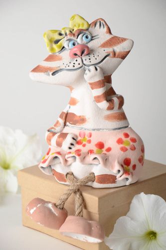 Spardose Katze handgemachte Keramik originelle Spardose Deko Ideen originell  - MADEheart.com