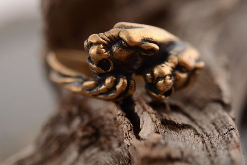 Bague originale en bronze faite main Panthère - MADEheart.com