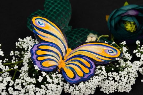 Geschenk für Frauen Handmade Schmetterling Brosche Schmuck Brosche Leder Schmuck - MADEheart.com