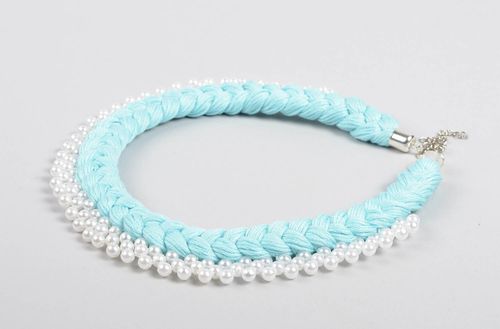 Charm necklace embroidery floss braid necklace homemade jewelry gifts for women - MADEheart.com