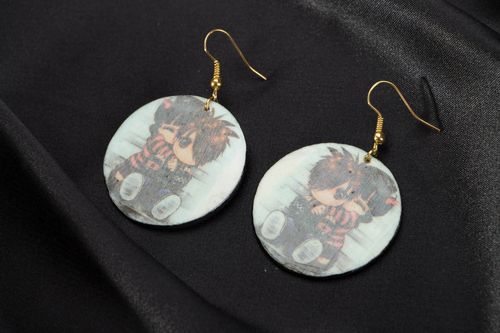 Brincos de argila de polímero feitos à mão Casal - MADEheart.com