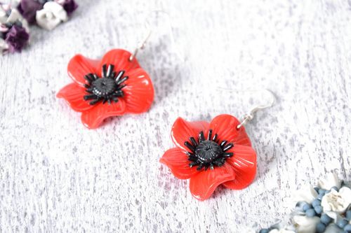 Earrings Poppies - MADEheart.com