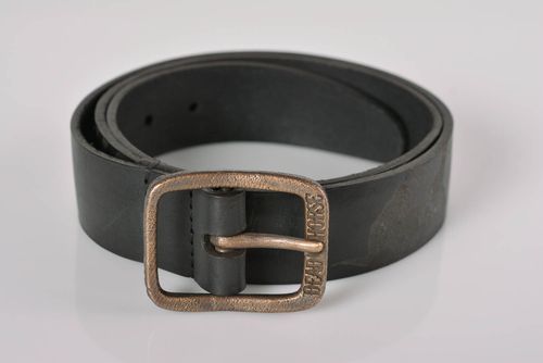 Cinturón de cuero artesanal estiloso ropa masculina accesorio de moda inusual - MADEheart.com