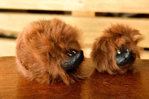Handmade Pappmache Tiere Figuren aus Pappmache Spielzeug Set 2 Stück Igel - MADEheart.com