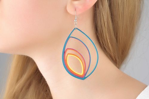 Paper earrings Leaf - MADEheart.com