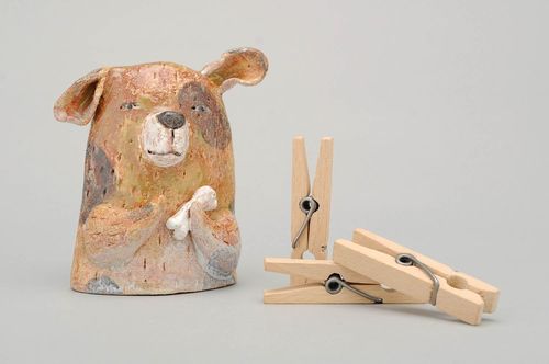 Estatueta de argila cachorrinho - MADEheart.com