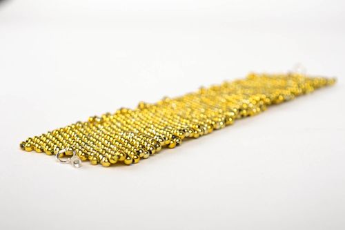Модная бижутерия ручной работы браслет из бусин золотистый модный браслет - MADEheart.com