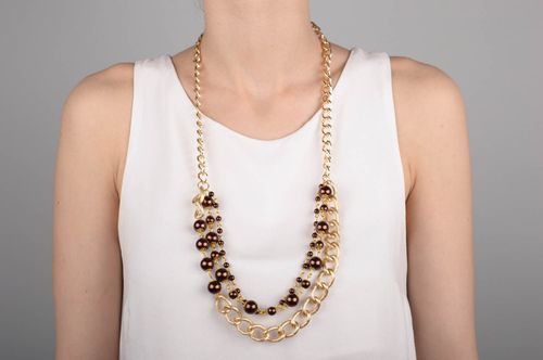 Handmade beaded necklace stylish designer accessory beautiful necklace - MADEheart.com
