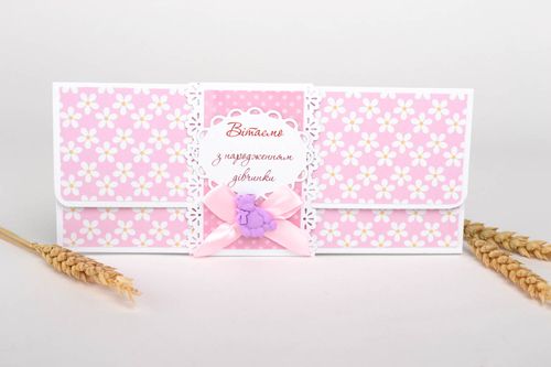 Handgemachte Karte Papier Karte schöne Grusskarte Geschenk Idee mit Schleife - MADEheart.com