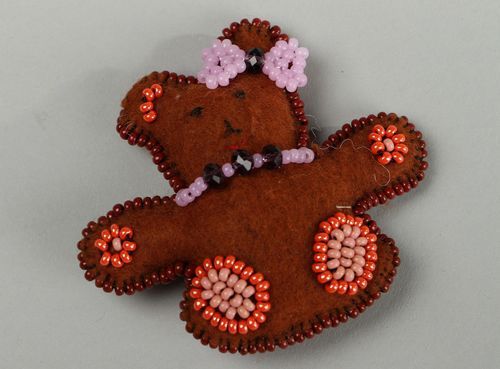 Soft toy made of felt Bear - MADEheart.com