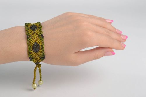 Handmade Damen Armband Designer Schmuck Accessoires für Frauen grün Makramee - MADEheart.com