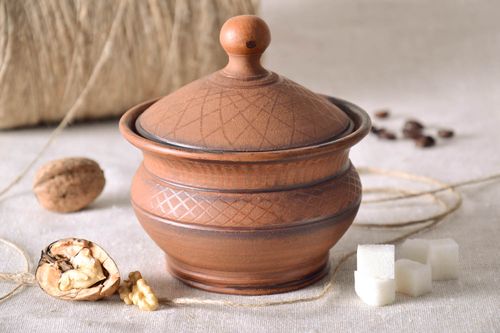 Açucareiro de cerâmica artesanal - MADEheart.com