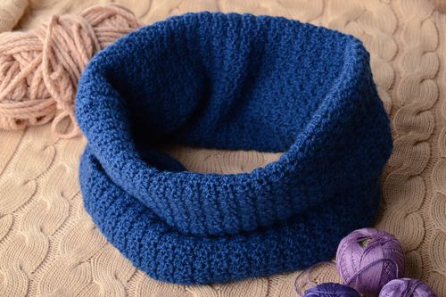Bufanda de lana azul - MADEheart.com