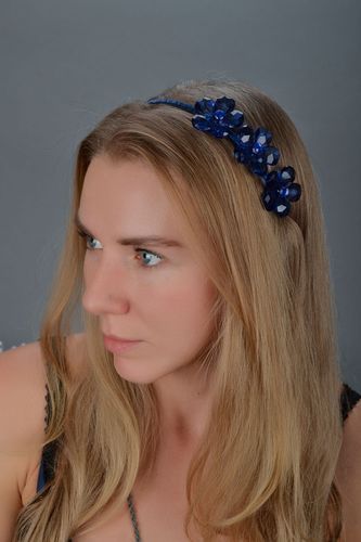 Headband Blue Cornflowers - MADEheart.com