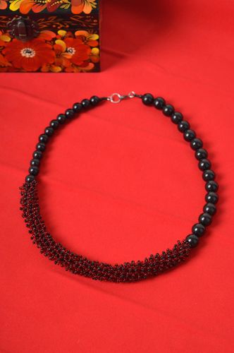 Beautiful handmade necklace woven bead necklace cool beaded necklace ideas - MADEheart.com