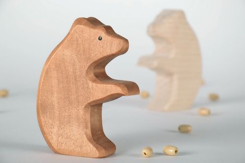 Figurine made from maple wood Grizzly - MADEheart.com
