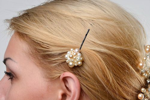 Handmade hair pin designer hair accessory gift ideas unusual hair pin for girls - MADEheart.com