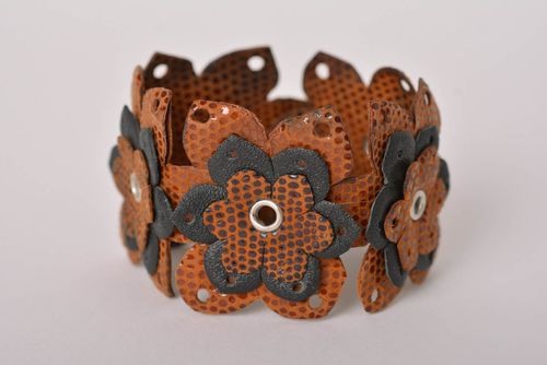 Brown handmade bracelet design accessories leather bracelet cute gift for girl  - MADEheart.com