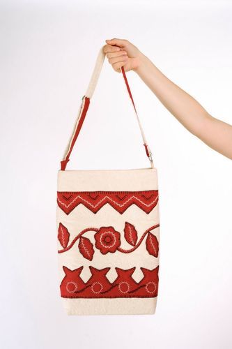 Linen big bag Flower - MADEheart.com