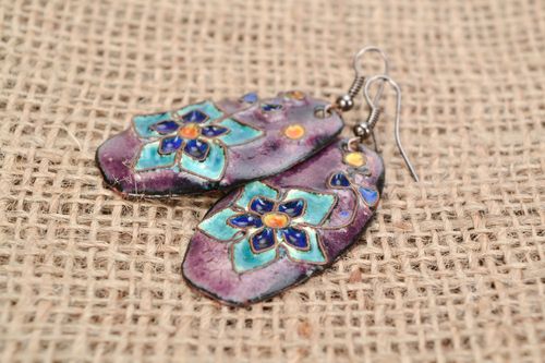 Earrings Blue Peony - MADEheart.com