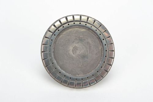Blank for jewelery creation metal ring of round shape handmade accessory - MADEheart.com